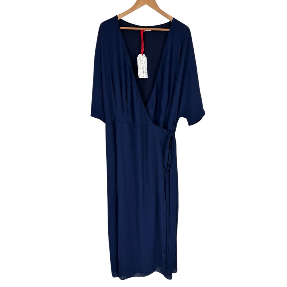 Standards & Practices Olivia Kimono-Sleeve Maxi Wrap Dress size 3X NWT - Picture 2 of 13